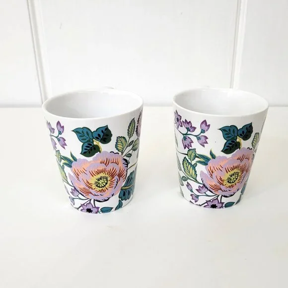 Vera Bradley Floral Mugs Set of Two - Picture 4 of 6